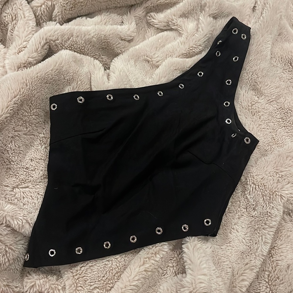 princess polly Motel soyuna top in black